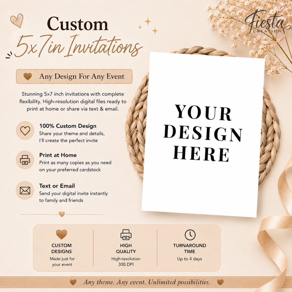 Custom 5x7in Invitation