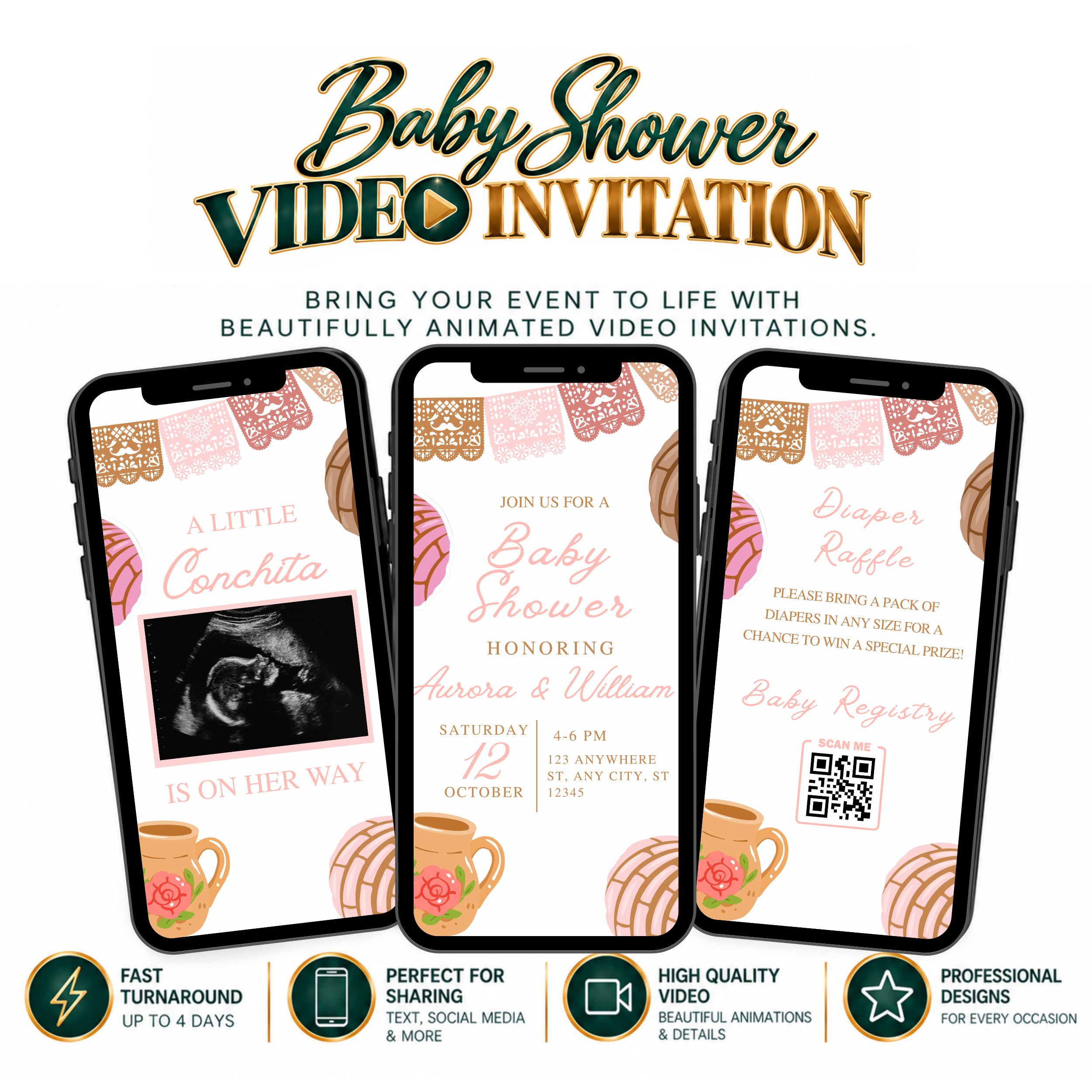 Conchita Baby Shower Video Invitation – Fiesta Creations