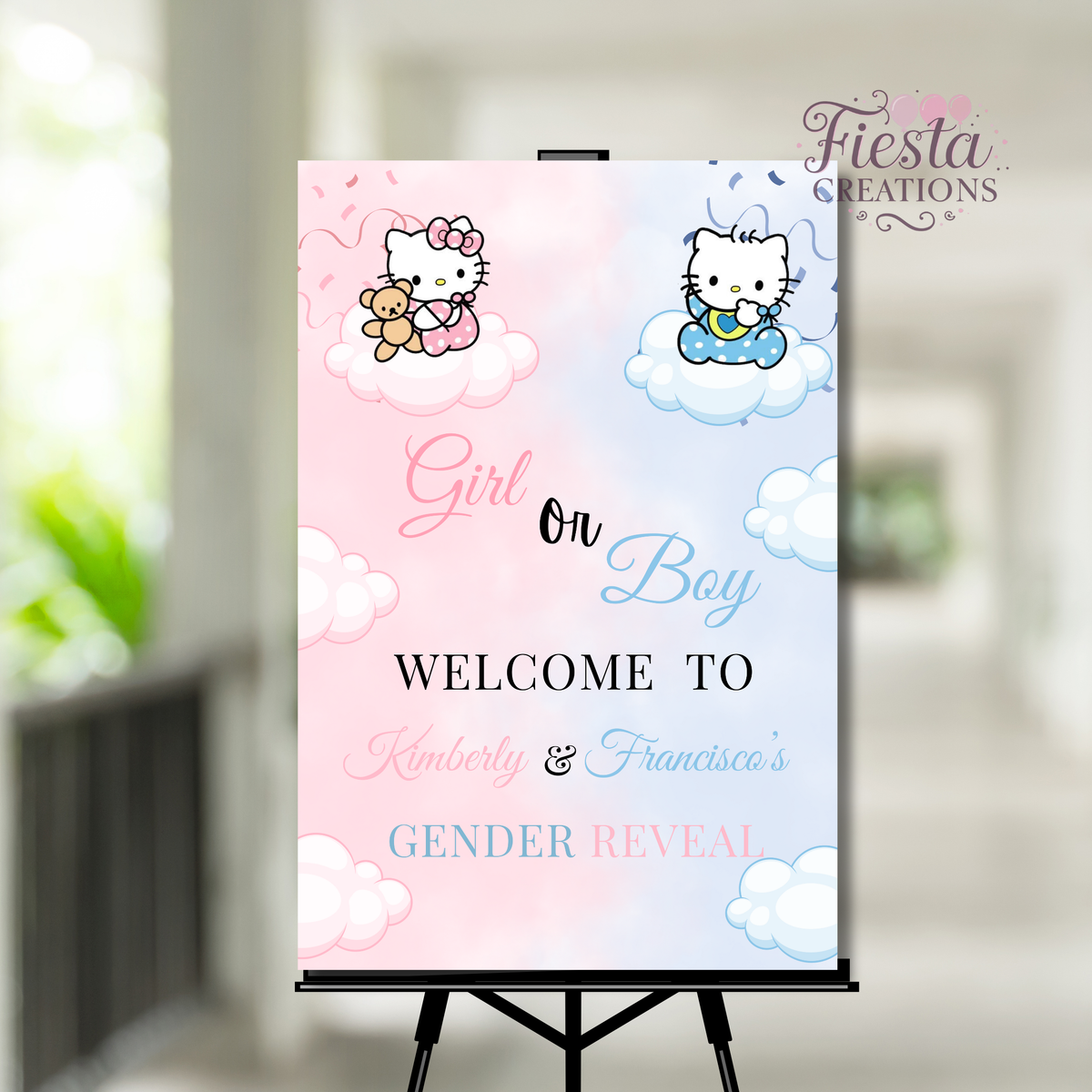 HK or Daniel Gender Reveal Welcome Sign