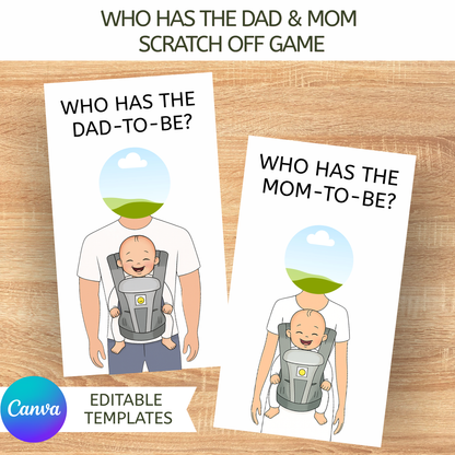 Modern Baby Shower Game Bundle Editable Template