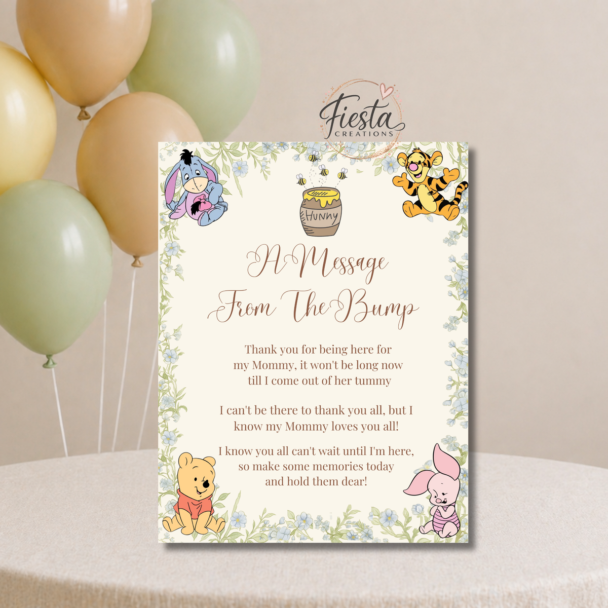 Green Winnie Baby Shower Mega Bundle | Editable Templates