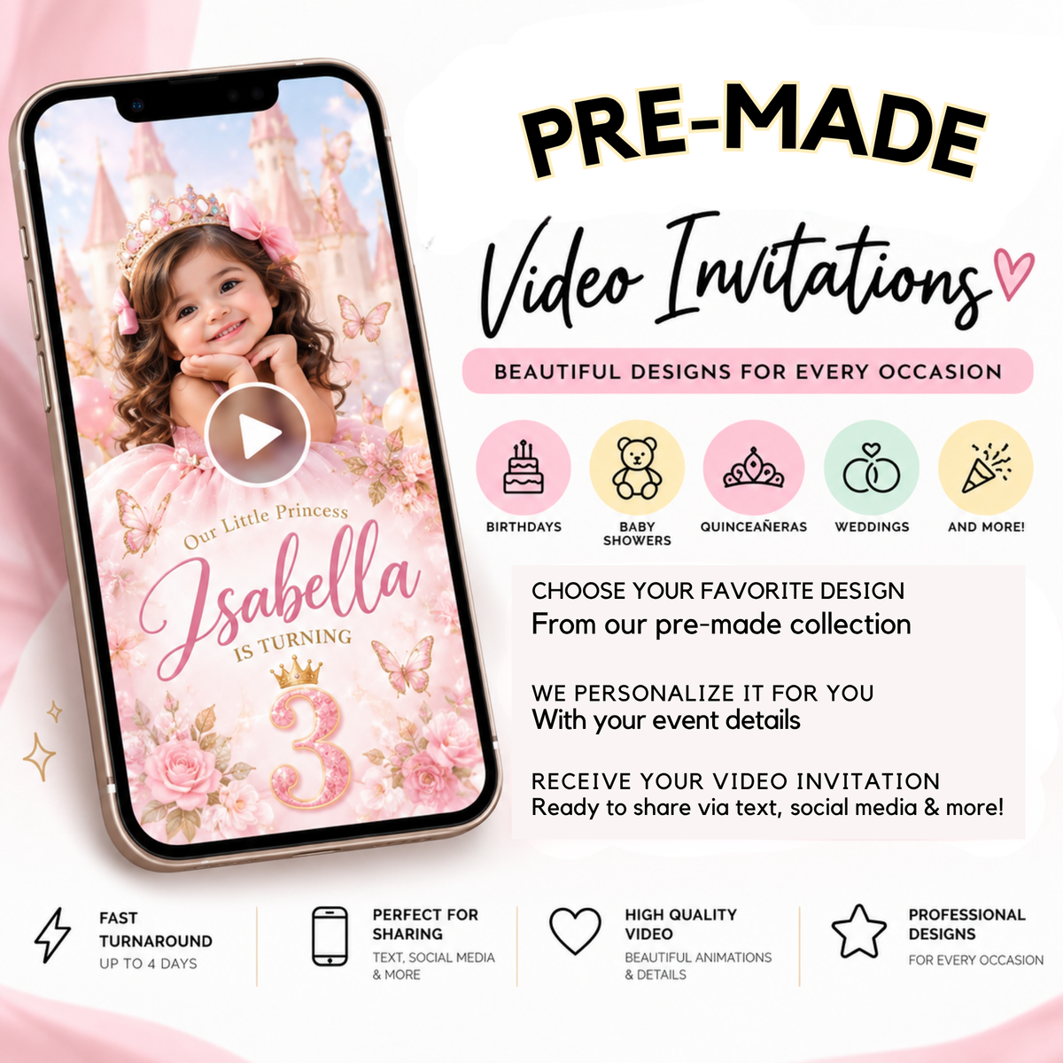 Pre-Made Video Invitations
