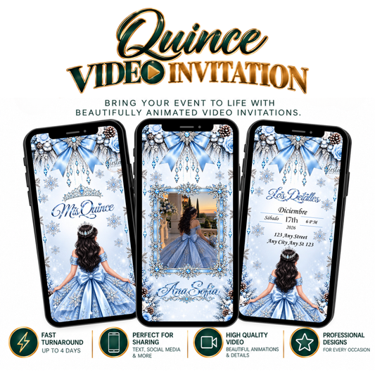 Winter Wonderland Quince Video Invitation