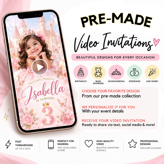 Pre-Made Video Invitations