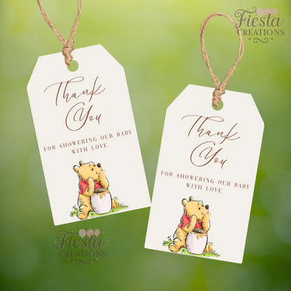 Winnie Baby Shower Thank You Tags