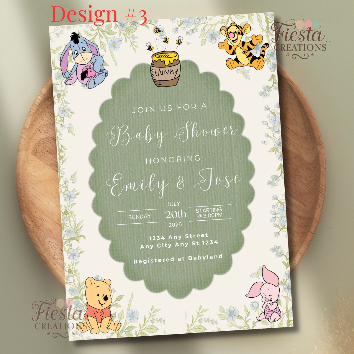 Winnie Green | 5x7 Editable Template | Instant Download