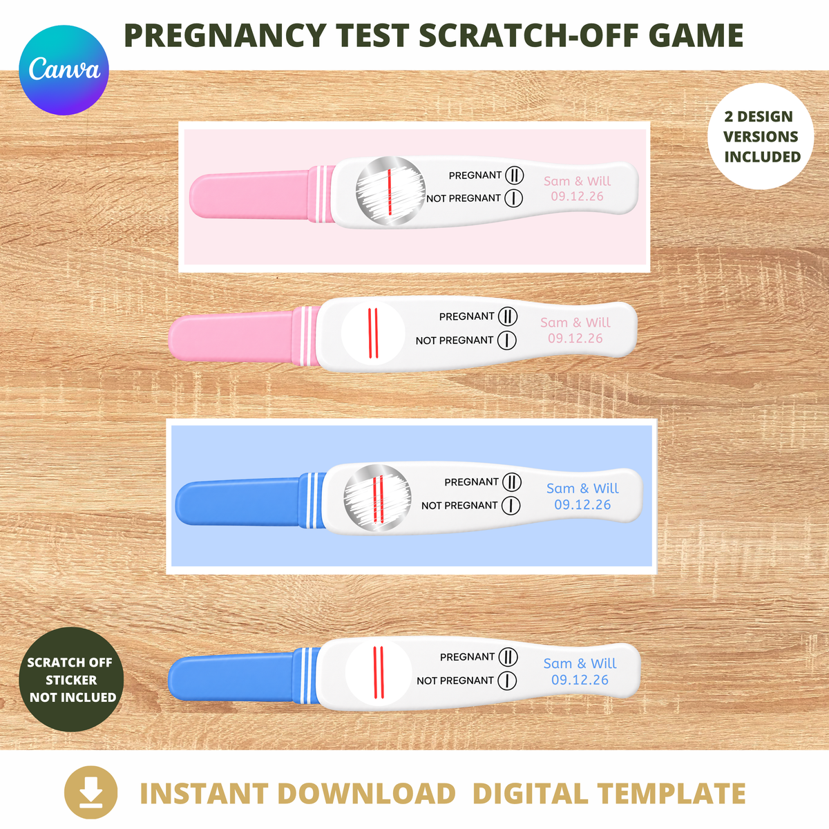 Modern Baby Shower Game Bundle Editable Template