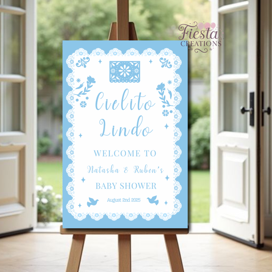 Cielito Lindo Blue Welcome Sign