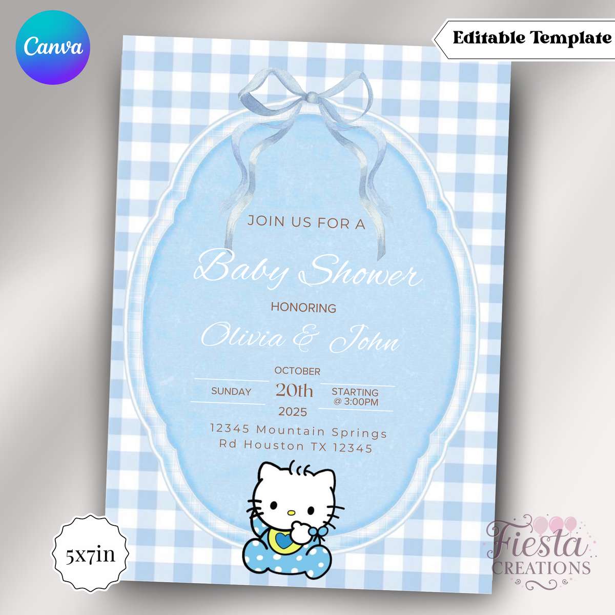 Coquette Daniel | 5x7 Editable Template | Instant Download
