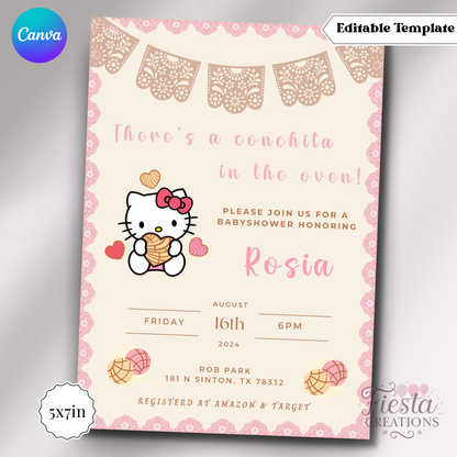 Conchita Baby Shower | 5x7 Editable Template | Instant Download