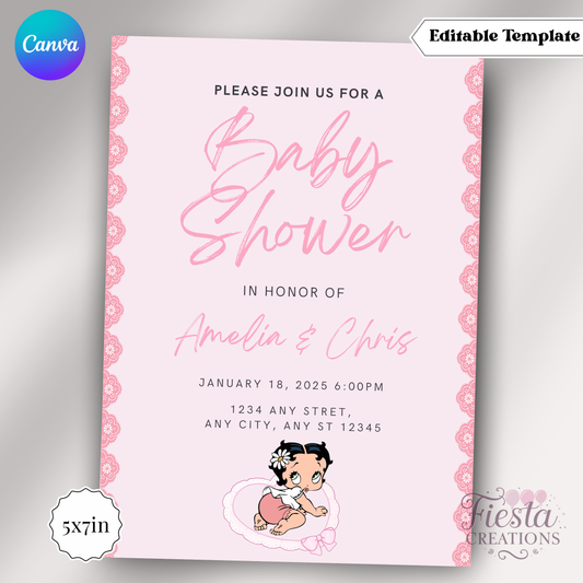 Betty Pink | 5x7 Editable Template | Instant Download