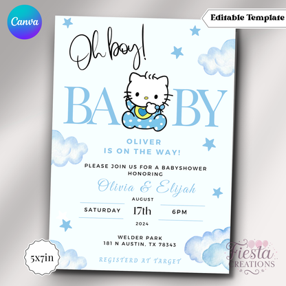 Oh Boy Daniel | 5x7 Editable Template | Instant Download